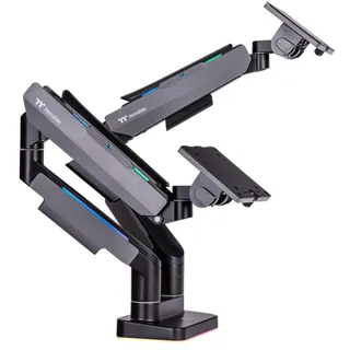 Thermaltake GEA Dual RGB Gaming Monitor Arm Schwarz