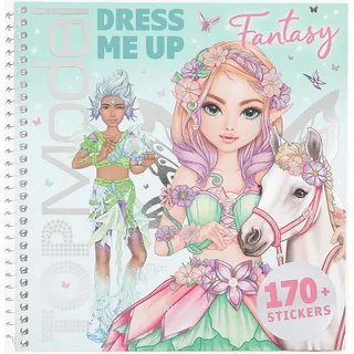 DEPESCHE 13805 TOPModel - Dress Me Up Stickerbuch Fantasy, mit 24 Seiten Fantastische Model Motive zum Selbstgestalten, inkl. 11 Stickerbogen
