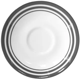 Fink Untertasse »Moments« Porzellan mit 3 Streifen, grau