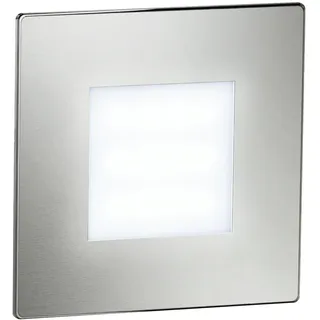 ledscom.de LED Treppenlicht/Wandeinbauleuchte FEX für innen und außen, eckig, edelstahl, 85 x 85mm, kaltweiß