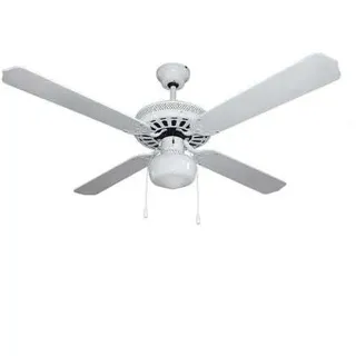 Deckenventilator de mit Licht orbegozo cl 08132 b - 60w - 4 umkehrbare Flügel - 3 Geschwindigkeiten - für e27 Glühbirnen (nicht enthalten) - Weiß