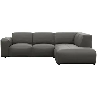 flexlux Eckcouch Kaltschaum 2-Sitzer Grau