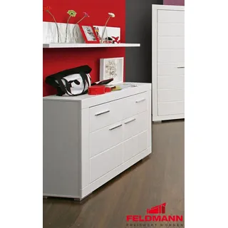 Kommode Anrichte 2-türig Jugendzimmer weiß matt 96cm - Weiß