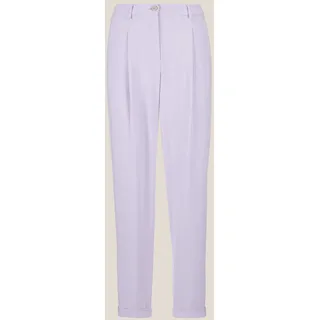 Bundfaltenhose MADELEINE "Hose Bundfaltenhose mit Saumaufschlag", Damen, Gr. 21, N + K Gr, lila (hellamethyst), Obermaterial: 47% Viskose CV. 47% Polyester PES. 6% Elasthan EL., Modern, normal, Hosen Bundfaltenhose