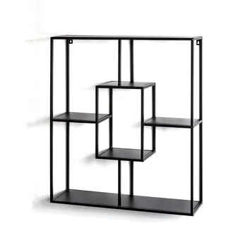 Haku-Möbel Wandregal 60 x 18 x 70 cm Schwarz