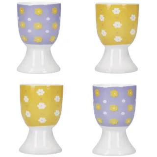 KitchenCraft Eierbecher 4er-Set, Porzellan