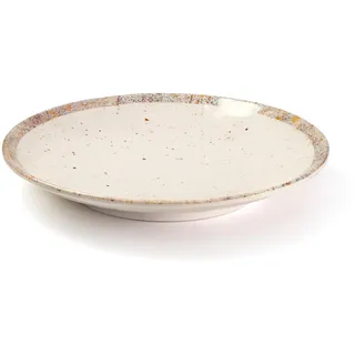 Runder Teller aus Melamin mit einem Durchmesser von 15,5 cm und einer Höhe von 2,4 cm. Entworfen für: den täglichen Gebrauch, Picknicks und gastronomische Präsentationen.