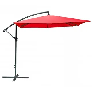 Urban Living Sunnydays Sonnenschirm, quadratisch, 250 x 250 cm, Leinwand, 180 g, Rot, rot, Normal