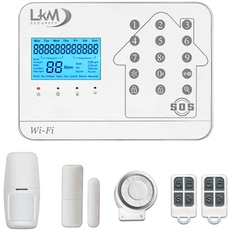 Drahtloser Hausalarm Atena LKM Security GSM-WiFi-Festnetz-Alarm, fernsteuerbar via 433MHz-Wireless-Sensoren