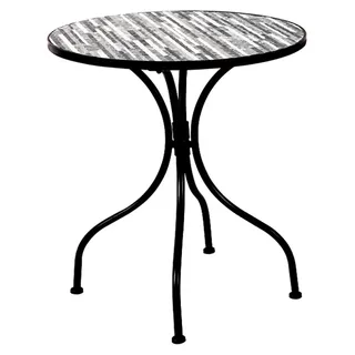 Mosaik Gartentisch Bistrotisch Balkontisch Tisch Ø60cm Stein Optik