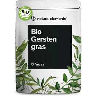 Natural Elements Bio Gerstengras Pulver 500g – 100% nachhaltig angebaut in Deutschland – für grüne Smoothies – wiederverschließbarer Beutel – Rohkostqualität, vegan, ohne unnötige Zusätze – laborgeprüfte Qualität