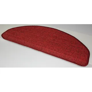 Dekowe Stufenmatte »Mara S2«, halbrund, 5 mm Höhe, 100% Sisal, große Farbauswahl, selbstklebend, auch als Set 15 Stück Dekowe rot/meliert B: 25 cm   15 St.