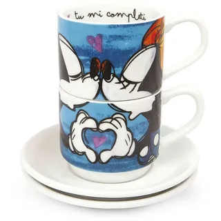 Disney Kaffeetasse 0,2 l Blau 2 St.