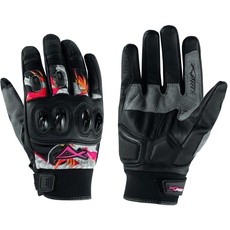 A-Pro Hoehe Qualität Leder Textil Motocross Handschuhe Motorrad Roller Grau S