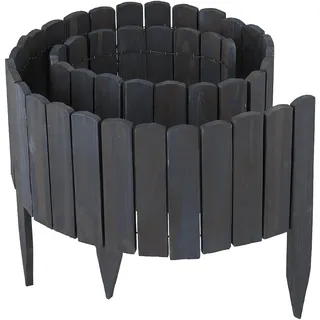 Relaxdays Beeteinfassung 200 x 40 cm  Schwarz