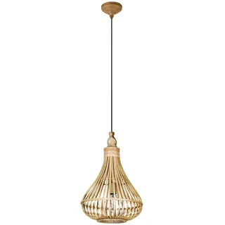 EGLO Amsfield 1-flg. Ø 35 cm rund Holz Stahl