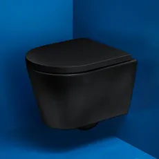 Bild von Kartell Laufen Wand-Tiefspül-WC Compact L: 49 B: 37 cm, spülrandlos, schwarz glänzend,