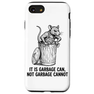 Hülle für iPhone SE (2020) / 7/8 Lustiger Retro-Abfalleimer für Ratten, kein Müll, kein Straßenüberlebender