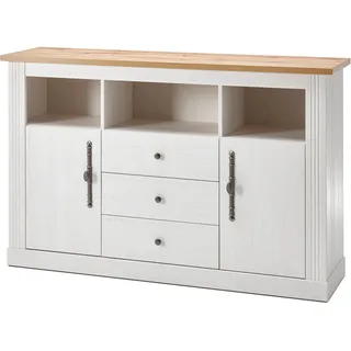 OTTO home Westminster S 150 x 96 x 41 cm Pinie Weiß / Wotan Eiche