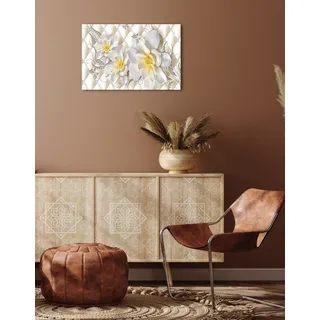 queence Leinwandbild »Mimi« Blumen   Blumenbilder   Flower   Kunst   Spa 1 Stk. tlg. Orchidee, Orchideenbilder, Wandbild mit Blume, Deko, Wandbild, weiß