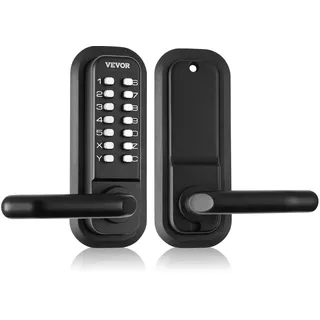 Vevor Schlüsselloses Türschloss mit Mechanischem Codeschloss, 40 / 50 mm Riegel, Passwortschloss, 35–65 mm Türstärke Kombination Code Türschloss Geeignet für Garage, Hotel, Büro, Studio usw.