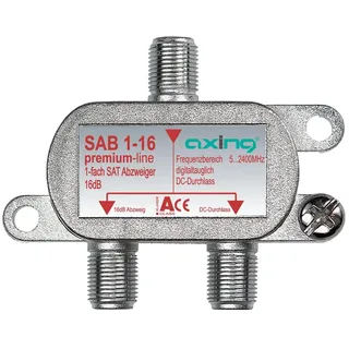 Axing SAB1-16 1-fach SAT-Abzweiger, 16 dB, 5 - 2400 MHz SAB00116 SAB 1-16