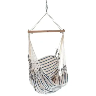 Chico Hängesessel Baumwolle weiß-blau Hängestuhl - Blau