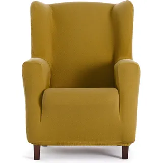 ECOMMERC3 Bi-elastischer Ohrensesselbezug, atmungsaktiv, rutschfest, für Ohrensessel, vollständiger Verschleißschutz, einfach anzubringen und zu entfernen, senffarben