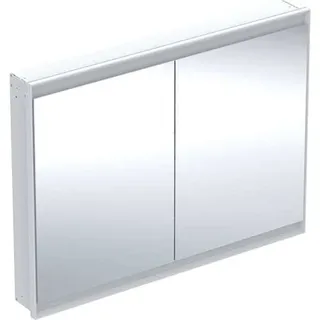 Geberit ONE Spiegelschrank mit ComfortLight, 2 Türen, Unterputzmontage, 120x90x15cm, 505.805.00.2, Farbe: weiss / Aluminium pulverbeschichtet