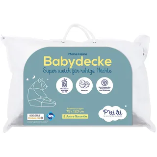 P'tit Lit – Baby-Steppdecke | Kinder – 75 x 120 cm – Anti-Milben-Decke – ideal für Bett 60 x 120 cm – 100 % Mikrofaser – Oeko Tex®