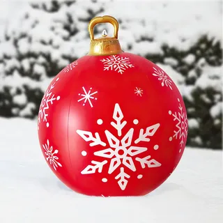 Weihnachten Aufblasbar Ball,Aufblasbar Weihnachtskugel,Aufblasbare PVC Weihnachtskugeln,Geeignet für Weihnachtsfeierdekoration, Heimdekoration und Gartendekoration im Freien