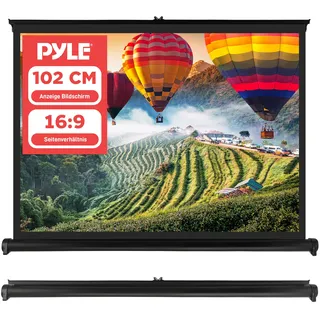 Pyle Upgraded 2018 Tragbare Projektorleinwand - Mobiler Projektorleinwand-Ständer, Leichtes Tragen & Langlebiges Easy-Pull-Out-System für Schulen Meetings Konferenzen Innen- und Außennutzung