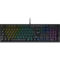 CORSAIR K60 RGB PRO LOW PROFILE Mechanische Kabelgebundene Gaming-Tastatur - CHERRY MX Low Profile SPEED Linear Switches - iCUE-Kompatibel - QWERTZ DE - PC, Mac, Xbox - Schwarz