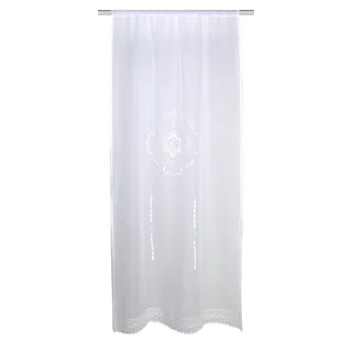Home fashion ALEGRA Stangendurchzug 60 x 180 cm Weiß 1 St
