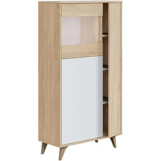 CaliCosy Kukua Plus 77 x 142 x 33 cm Arktisweiß / Eiche