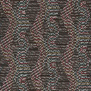 Rasch Tapete 751925 - Vliestapete mit geometrischem Textilmuster in Schwarz, Rot, Gelb, Grau aus der Kollektion African Queen - 10,05m x 0,53m (LxB)
