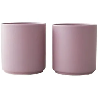 Design Letters Favourite Cup 2 Set Lavendel | kaffeebecher Porzellan 250 ml | Espressotassen | Becher ohne Henkel | Scandinavia Teetassen Geschenke für frauen, männer | Cappuccino Tassen fur Frauen