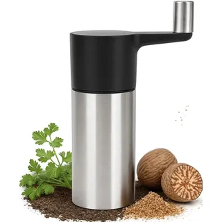 Cookery Muskatnuss Mühle Muskatnuss Reibe mit Behälter zur Aufbewahrung von 3 Muskatnüssen aus Edelstahl | Muskatreibe | Muskatmühle | muskatnuss gemahlen | muskatnussreibe | gewürzmühle