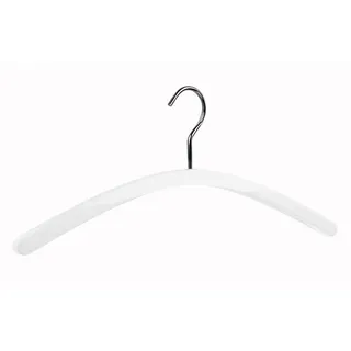 Kleiderbügel , Weiß , Holz , Buche , 46 cm , Haken drehbar , Garderobe, Kleiderbügel
