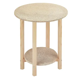 Mueblear 21000 gazte Tisch rund Holz ohne Nagellack, Holz, Sans Vernis, 45x75cm