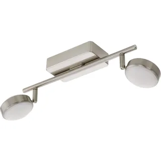 EGLO connect LED Deckenspot Corropoli-C, Smart Home Spot 2 flammig, Deckenlampe aus Stahl und Kunststoff, Farbe: Nickel matt, weiß, dimmbar, Weißtöne und Farben einstellbar