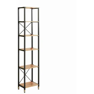 Möbilia Regal schmal aus Akazie mit Böden 45x210 cm