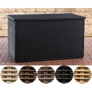 CLP Polyrattan Auflagenbox Comfy 5mm Kissenbox aus Polyrattan,schwarz 125 cm - Schwarz