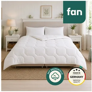 fan "Kansas, Bettdecken für Sommer und Winter, Decke", normal Füllung: 100% Baumwolle. 1 Stk. tlg. Bettdecke 135x200 cm, 155x220 cm und weiteren Größen, Made in Germany,