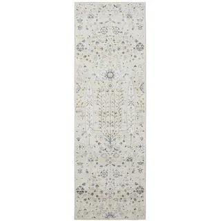 benuta Vintage-Läufer George waschbar 80x240 cm , Beige , Kunststoff , Vintage , Rechteckig , 80x240 cm , Oeko-Tex® Standard 100 , in verschiedenen Größen erhältlich, rutschfeste Unterfläche, waschbar , Teppiche und Böden, Teppiche, Teppichläufer, Läufer