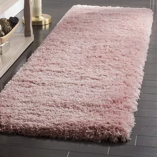 SAFAVIEH Zottelig Teppich für Wohnzimmer, Esszimmer, Schlafzimmer - Polar Shag Collection, Kurzer Flor, Hell-Pink, 69 X 244 cm