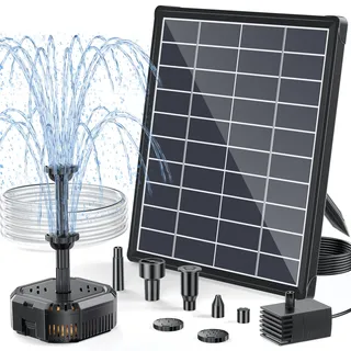 POPOSOAP 6,5W Solarbrunnen mit Filter für stabilen Tagesbetrieb