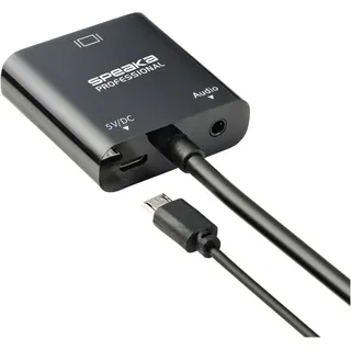 SpeaKa Professional SP-10352148 HDMI / VGA Adapter [1x HDMI® - 1x VGA] Schwarz