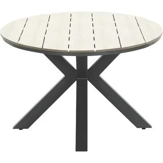 Gardissimo ARMATI Nonwood Alu-Gartentisch Gartenmöbel 148cm (rund) anthrazit / hell