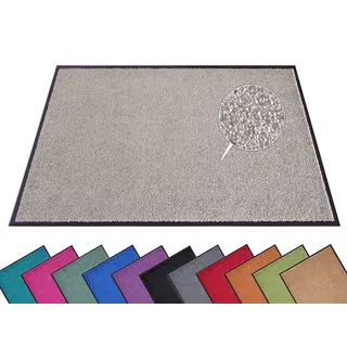 HANSE HOME Fußmatte (S-XXL) 90x150cm – 12 Farben – Fussmatte Outdoor, Schmutzfangmatte, Türmatte, waschbar & Wetterfest rutschfest für Eingangsbereich & Außenbereich – Taupe